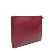 Portadocumenti in pelle liscia bordeaux,prodotto a mano da Pianigiani bags